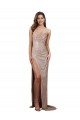 High Slit Scoop Neck Long Formal Sequin Bridesmaid Dress / Prom Dress UK