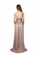 Strapless Scoop Neck Off the Shoulder Long Formal Sequin Bridesmaid Dress / Prom Dress with High Slit UK