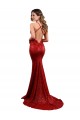 Low Back Mermaid V-Neck Long Formal Sequin Bridesmaid Dress / Prom Dress UK