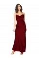 Cowl Neck Low Back Formal Silky Satin Bridesmaid Dress / Prom Dress with Thin Back Straps UK