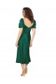 Ruched Sleeve Formal Silky Satin Bridesmaid Dress / Prom Dress UK