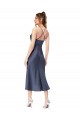 High Low Formal Silky Satin Cowl Neck Cocktail Midi Bridesmaid Dress / Prom Dress UK