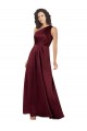 One Shoulder Formal Silky Satin Bridesmaid Dress / Prom Dress with Subtle Pleats UK