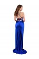 Open Back Cowl Neck Long Formal Silky Satin Bridesmaid Dress / Prom Dress UK