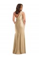 One Shoulder Asymmetrical Cowl Back Formal Silky Satin Mermaid Bridesmaid Dress / Prom Dress UK