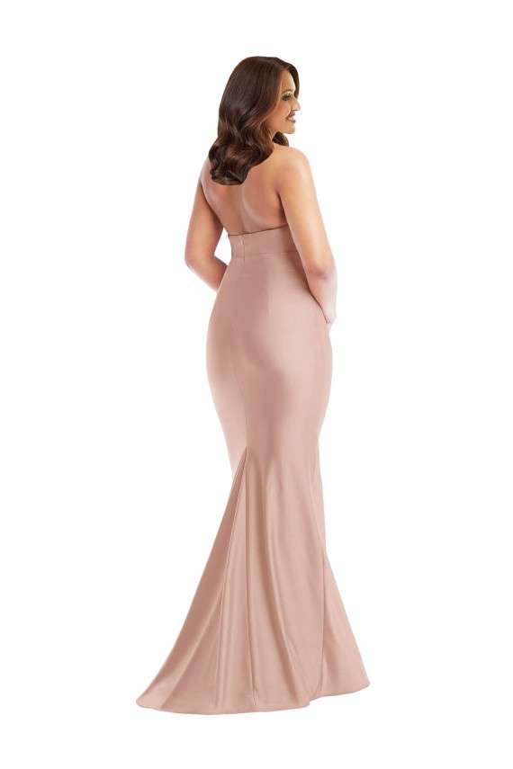 Criss Cross Halter Open Back Formal Silky Satin Mermaid Bridesmaid Dress / Prom Dress UK