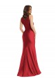 Square Neck Formal Silky Satin Mermaid Bridesmaid Dress / Prom Dress with Side Slit UK