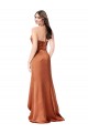 Faux-Wrap Skirt Formal Silky Satin Bridesmaid Dress / Prom Dress UK