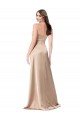 Formal Silky Satin Bridesmaid Dress / Prom Dress with Draped Surplice Bodice UK