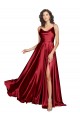 Cowl Neckline Long Formal Silky Satin Bridesmaid Dress / Prom Dress with Spaghetti Straps UK