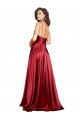 Cowl Neckline Long Formal Silky Satin Bridesmaid Dress / Prom Dress with Spaghetti Straps UK