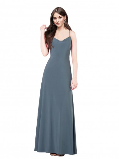 Classic Spandex Bridesmaid Dress / Prom Dress with Scoop Neckline UK