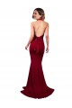 Halter Mermaid Plunge V-Neckline Open Back Bow Tie Formal Spandex Bridesmaid Dress / Prom Dress UK