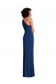 Grecian Inspired One Shoulder Twist Draped Maxi Spandex Bridesmaid Dress / Prom Dress UK