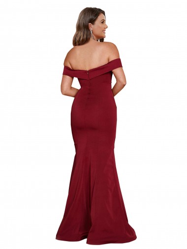 Off Shoulder Sleeves Sweetheart Neckline Long Formal Spandex Bridesmaid Dress / Prom Dress UK