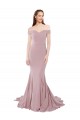 Off the Shoulder Mermaid Long Sweep Train Bridesmaid Dress / Prom Dress UK