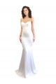 Sweetheart Strapless High Neck Long Formal Crepe Bridesmaid Dress / Prom Dress UK