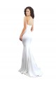 Sweetheart Strapless High Neck Long Formal Crepe Bridesmaid Dress / Prom Dress UK