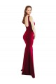 Square Neckline and Backline Fitted Formal Crepe Bridesmaid Dress / Prom Dress UK