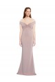Knotted Off the Shoulder Formal Crepe Bridesmaid Dress / Prom Dress with Cut-Out Back UK
