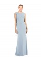 Draped Backless Crepe Bridesmaid Dress / Prom Dress with Pockets UK