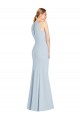 Full Length Sleeveless Halter Bridesmaid Dress / Prom Dress with Keyhole Back UK