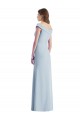 Romantic Off the Shoulder Long Maxi Bridesmaid Dress with Side Slit UK