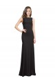 Sleeveless Bateau Neckline Crepe Bridesmaid Dress / Prom Dress with Twist Back UK