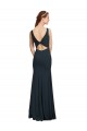 Sleeveless Bateau Neckline Crepe Bridesmaid Dress / Prom Dress with Twist Back UK