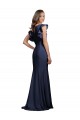 Sleeveless Crepe Bridesmaid Dress / Prom Dress with Cascading Ruffle and Keyhole Back UK
