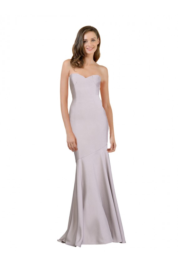 Crepe Mermaid Bridesmaid Dress / Prom Dress with Low Back UK