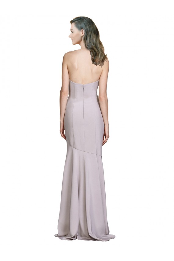 Crepe Mermaid Bridesmaid Dress / Prom Dress with Low Back UK