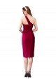 One Shoulder Short Formal Crepe Cocktail Length Bridesmaid Dress / Prom Homecoming Dress UK