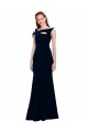 Sleeveless Formal Crepe Mermaid Bridesmaid Dress / Prom Dress with Side Slit UK