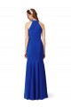 Halter V-Neck Long A-Line Formal Crepe Bridesmaid Dress / Prom Dress UK