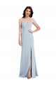 Strapless Notch Crepe Bridesmaid Dress / Prom Dress with Front Slit UK