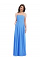 Strapless Pleated Skirt Crepe Bridesmaid Dress / Prom Dress with Pockets UK