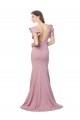 Flutter Sleeves Low V-Back High Round Neck Formal Crepe Bridesmaid Dress / Prom Dress UK
