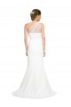 Soft Tulle Shoulder Overlay Mermaid One Shoulder Formal Crepe Bridesmaid Dress UK