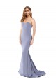 Long Strapless Sweetheart Sweep Train Formal Crepe Bridesmaid Dress / Prom Dress with Low Back UK
