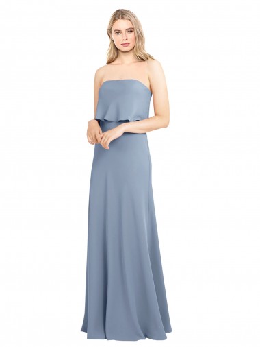 High Neck Sheath Sleeveless Stretch Formal Crepe Bridesmaid Dress / Prom Dress UK