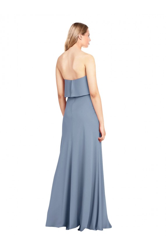 High Neck Sheath Sleeveless Stretch Formal Crepe Bridesmaid Dress / Prom Dress UK