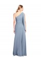 Draped Flutter Sleeves One Shoulder Stretch Formal Crepe Bridesmaid Dress / Prom Dress UK
