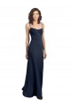 Fit and Flare Scoop Neck Long Sleeveless Stretch Formal Crepe Bridesmaid Dress / Prom Dress UK
