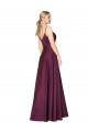High Neck Spaghetti Straps Long V-Back Formal Crepe Bridesmaid Dress / Prom Dress UK