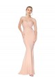 Sweetheart Shirred Neck Long Floor Length Formal Crepe Bridesmaid Dress / Prom Dress UK