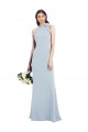 Halter Bow Neck Open Back Soft Full Length Trumpet Bridesmaid Dress / Prom Dress UK