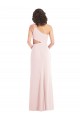 Flirty One Shoulder Midriff Cutout Maxi Formal Crepe Bridesmaid Dress / Prom Dress UK