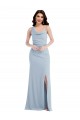 One Shoulder Draped Cowl Neck Maxi Bridesmaid Dress / Prom Dress UK