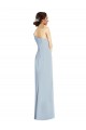Asymmetrical Off the Shoulder Cuff Trumpet Formal Crepe Bridesmaid Dress / Prom Dress With Front Slit UK